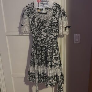 Vintage lace farm dress.